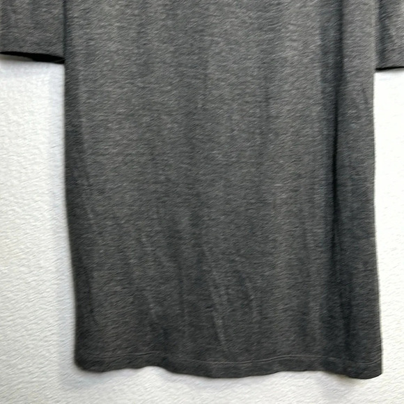 David Meister Grey Viscose Asymmetrical Neckline Long Sleeve Dress Size 12 - Picture 4 of 14